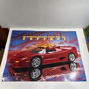 Vintage Ferrari F50 Poster No Frame 1996 Print‎ By Ron Kimball 18"X24"